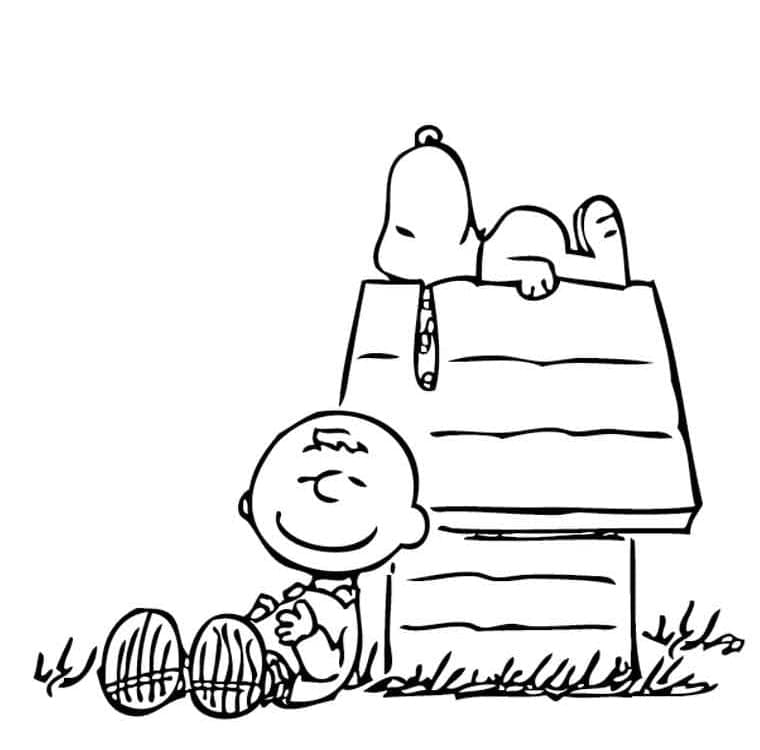 Sleeping Charlie Brown coloring page