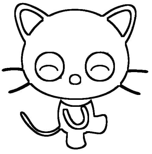 Smiling Chococat coloring page