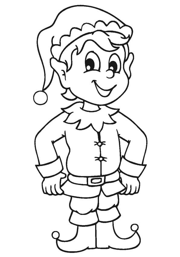 Smiling Christmas Elf coloring page - Download, Print or Color Online ...