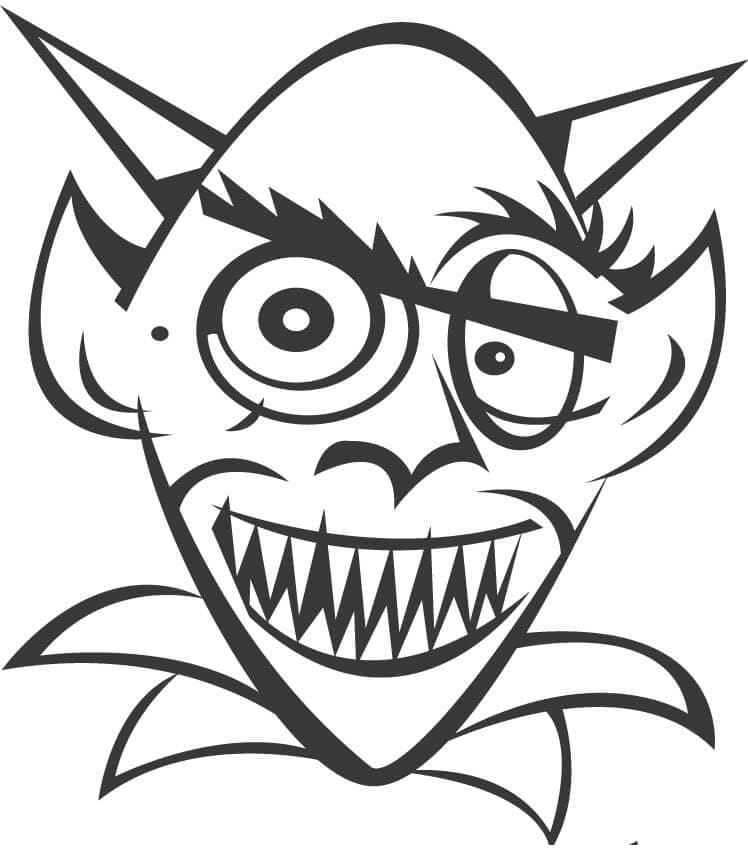 Smiling Goblin coloring page