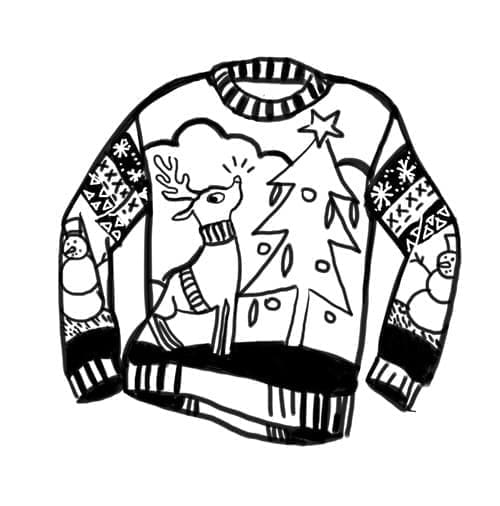 Sweater with Reindeer coloring page - Download, Print or Color Online ...