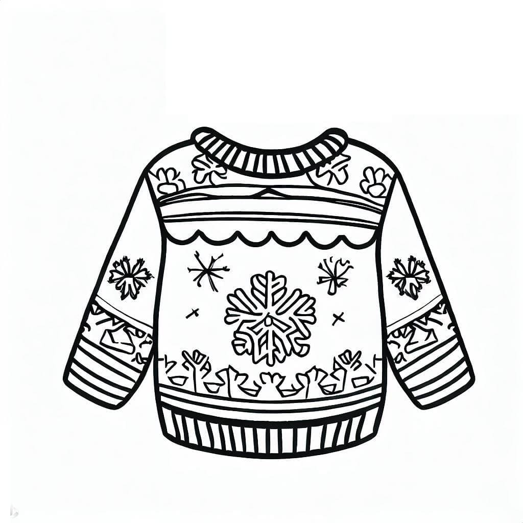 Sweater with Snowflake coloring page - Download, Print or Color Online ...