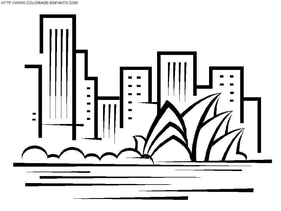 Sydney City coloring page