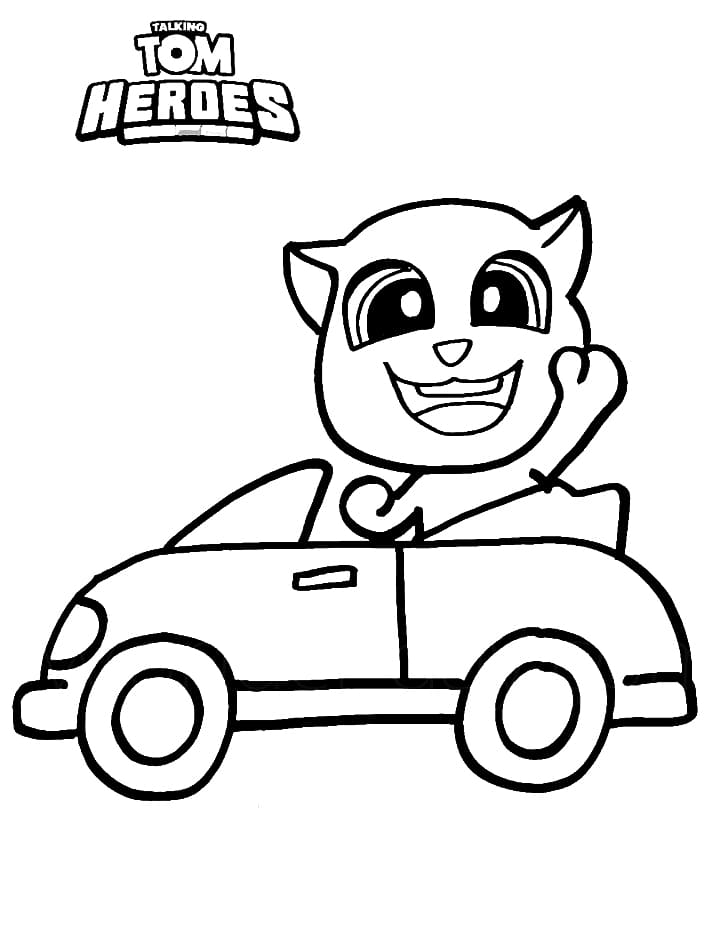 Talking Tom Heroes Image coloring page