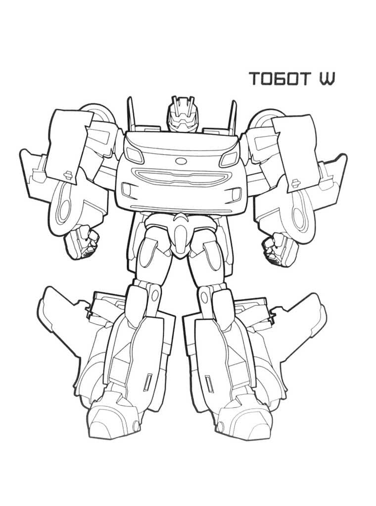 Tobot W coloring page