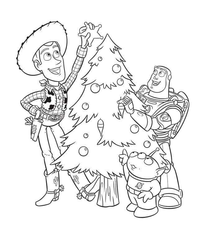 Toy Story Disney Christmas coloring page - Download, Print or Color ...