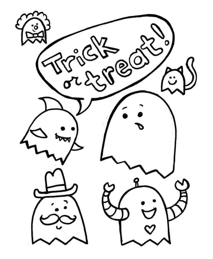 Trick or Treat Cute Ghosts