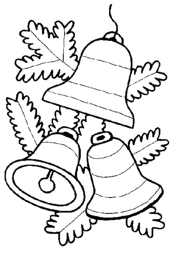 Very Cute Christmas Bells coloring page