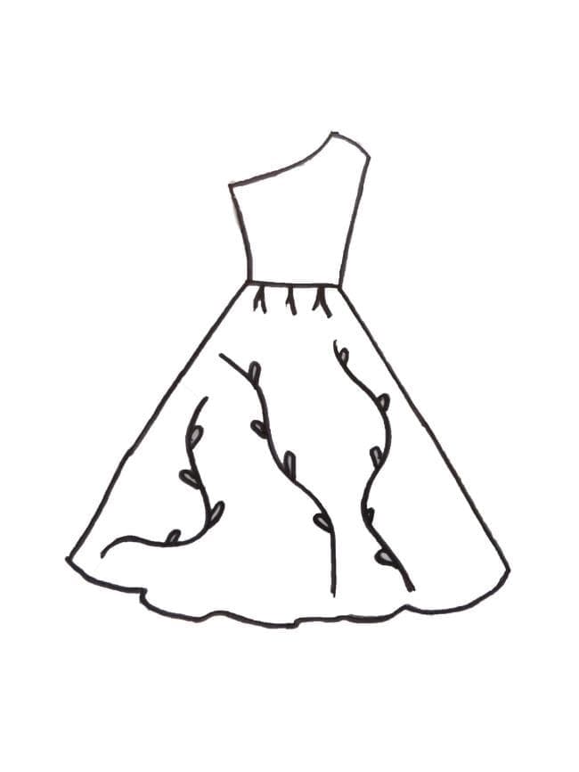 Very Easy Dress coloring page - Download, Print or Color Online for Free