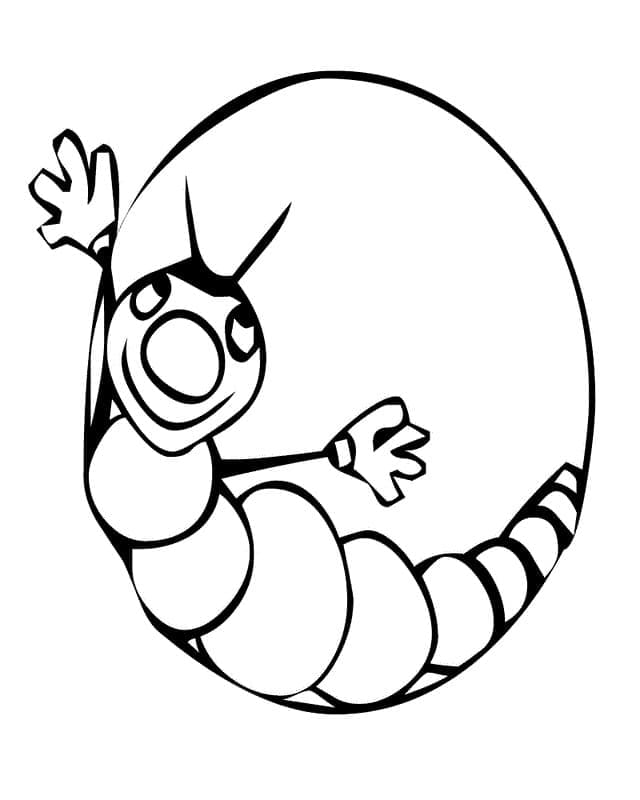 Very Funny Caterpillar coloring page