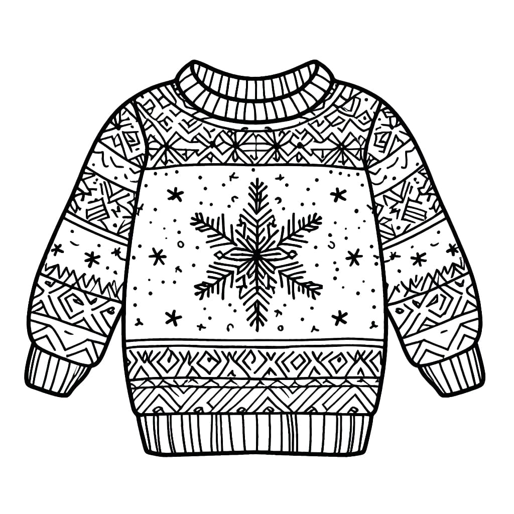 Very Nice Christmas Sweater coloring page - Download, Print or Color ...
