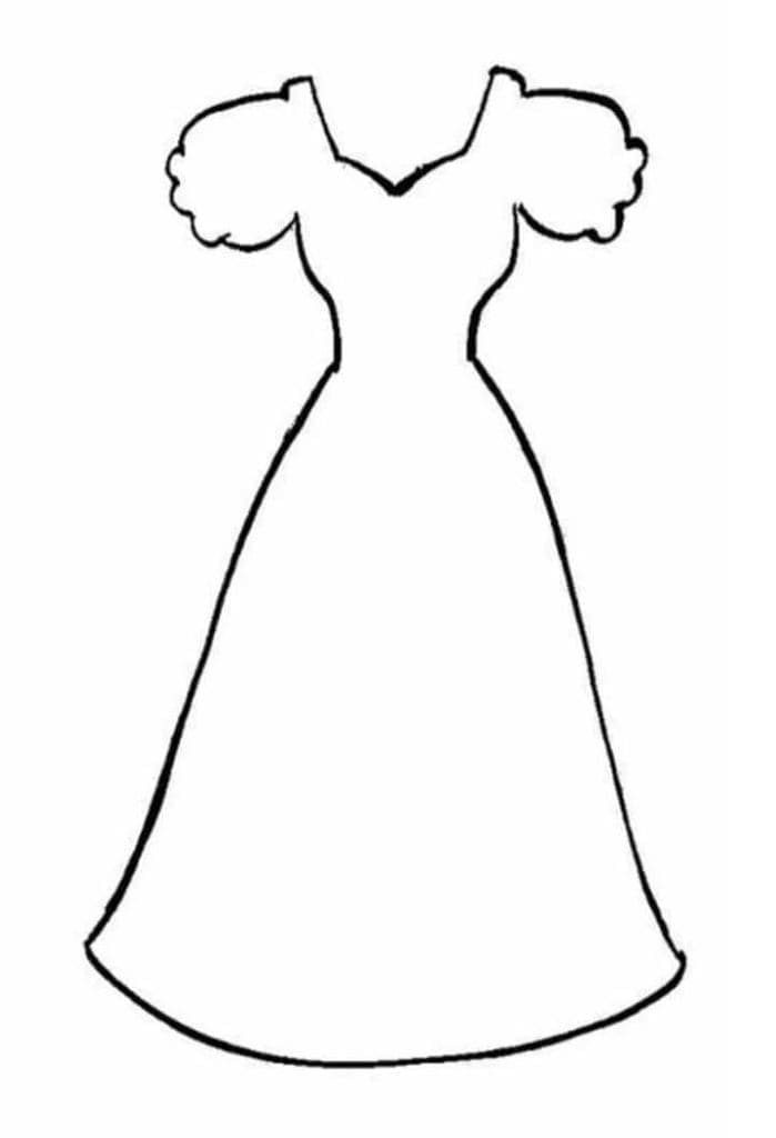 Very Simple Dress coloring page