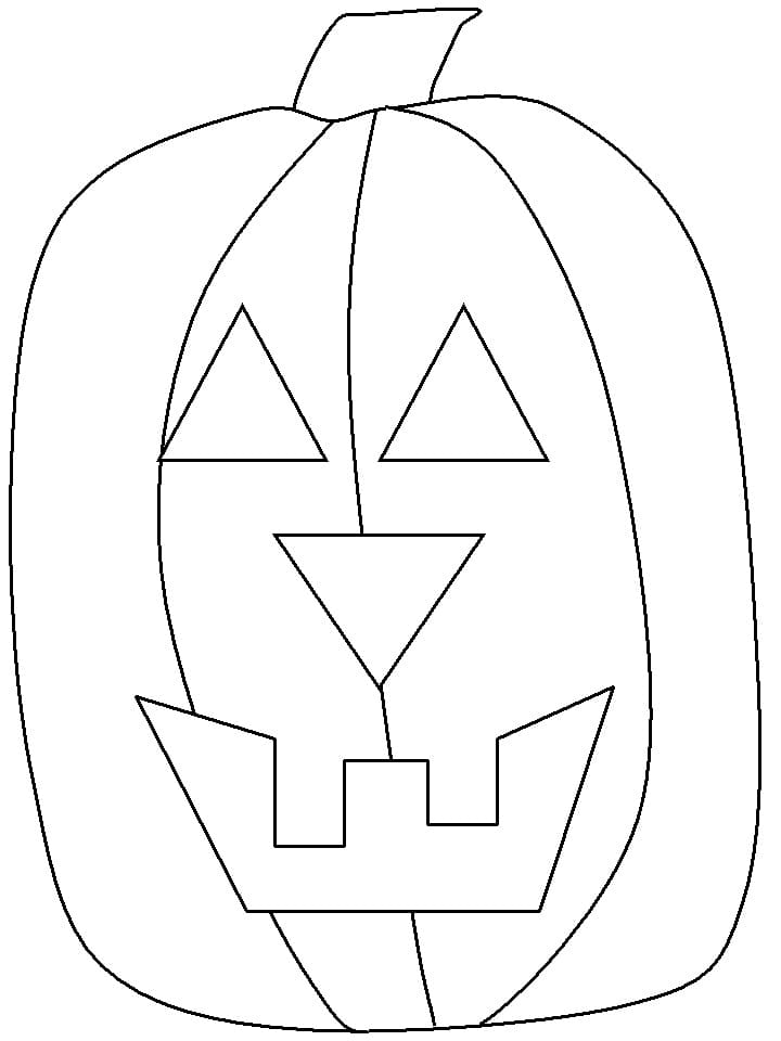 Very Simple Halloween Pumpkin coloring page