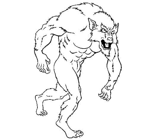 Walking Werewolf coloring page - Download, Print or Color Online for Free