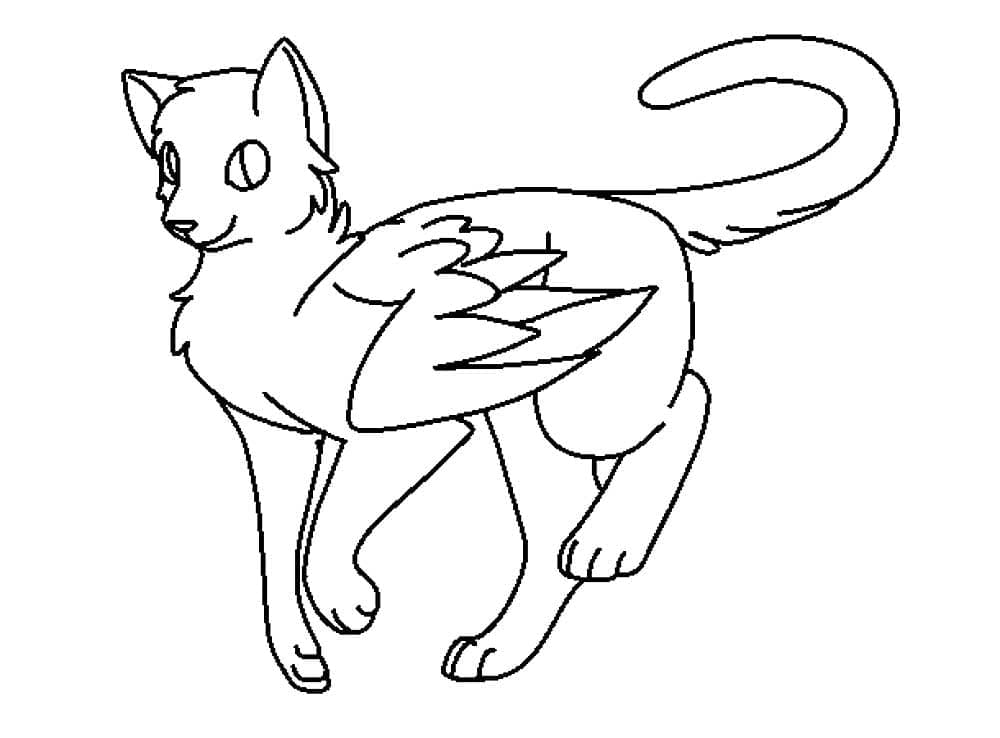 Warriors Cat with Wings coloring page - Download, Print or Color Online ...