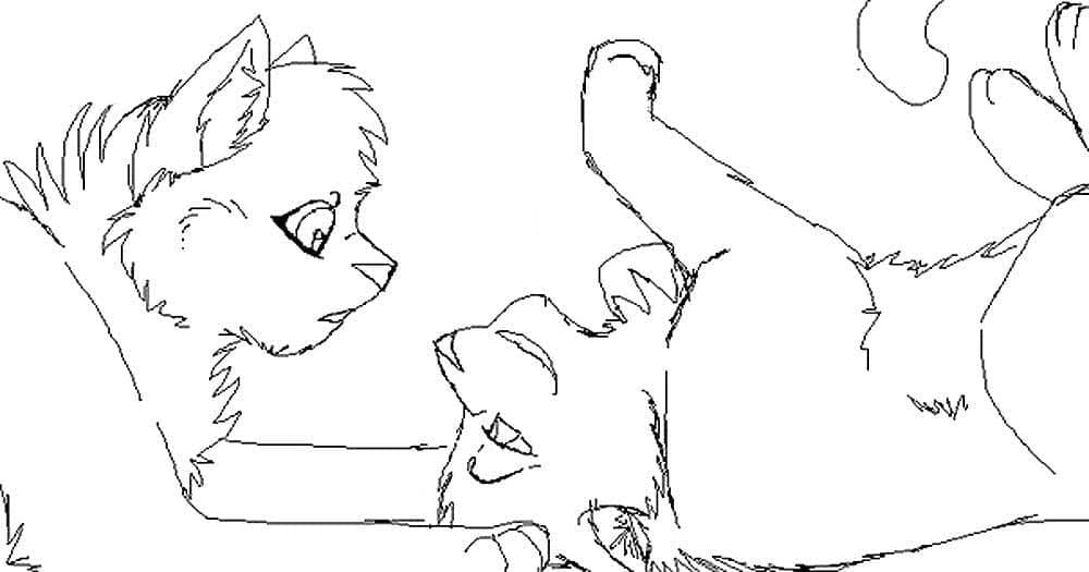 Warriors Cats Best Friends coloring page