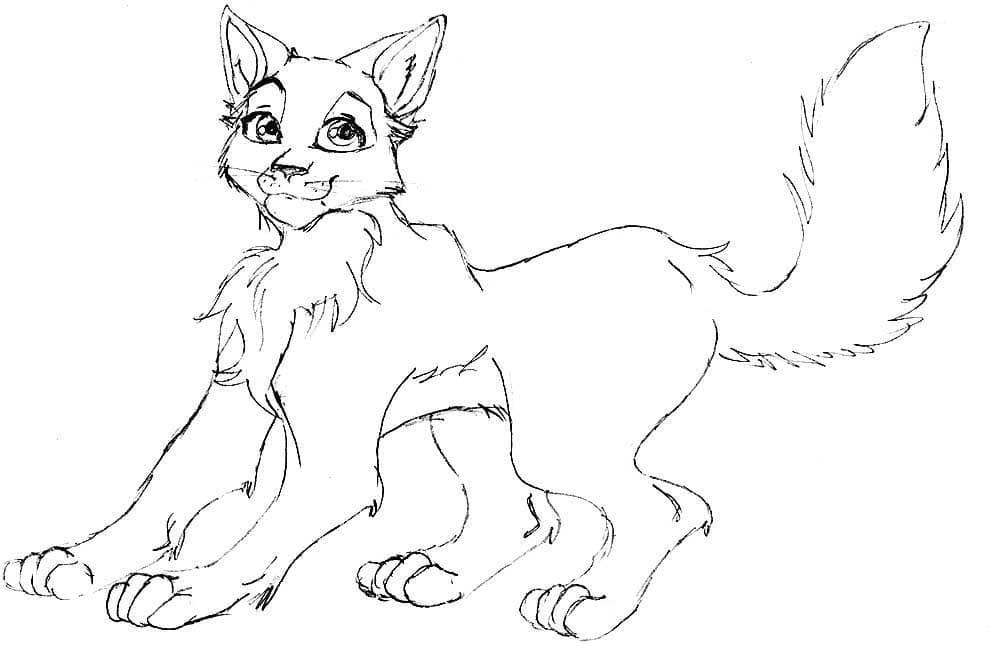 Warriors Cats Happy Cat coloring page