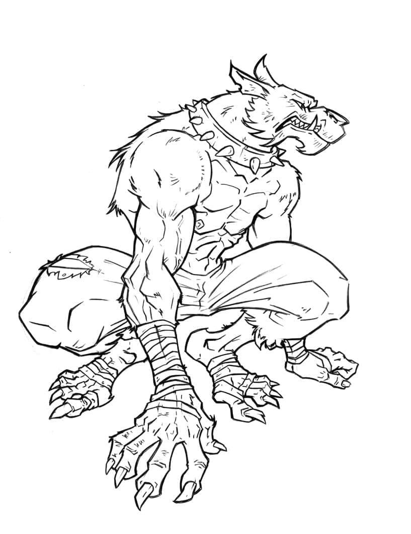 Werewolf Printable coloring page - Download, Print or Color Online for Free