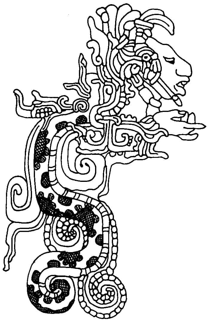 Wonderful Aztec Art coloring page