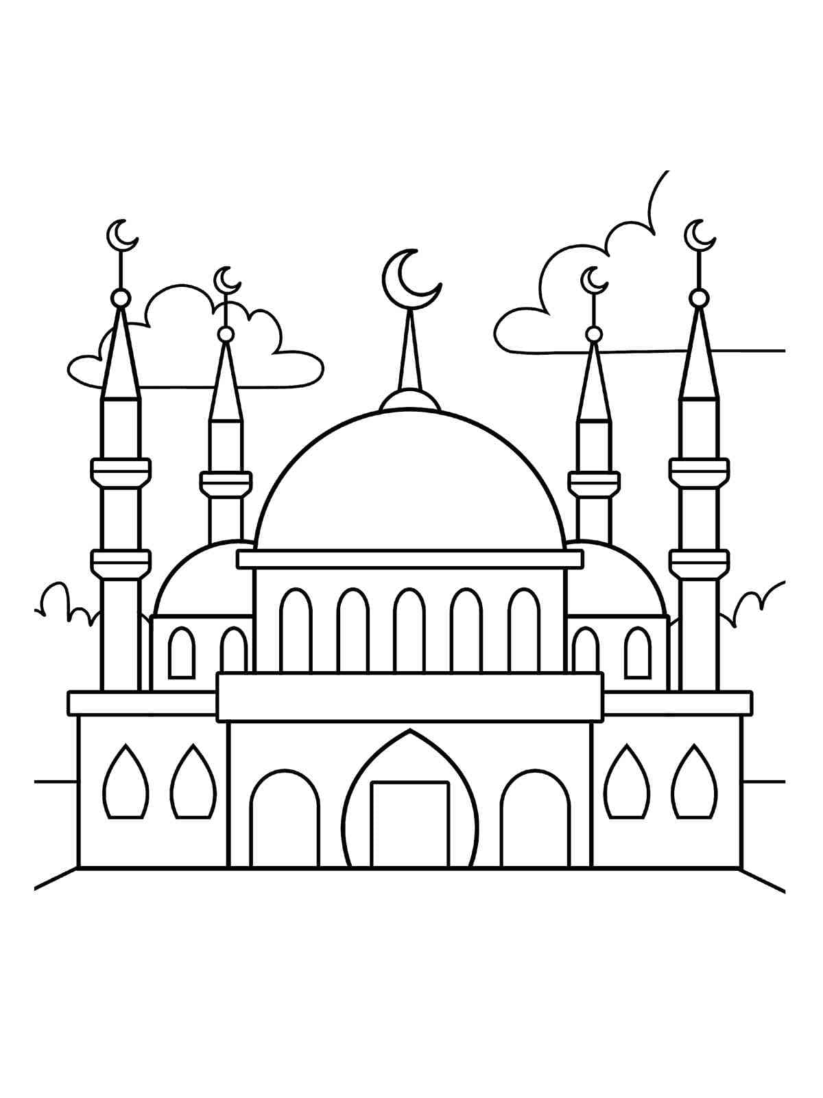 Wonderful Mosque coloring page - Download, Print or Color Online
