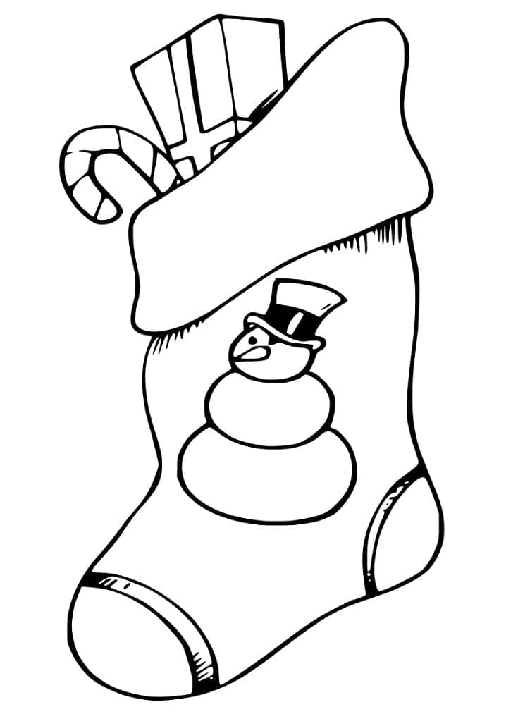 Xmas Stocking coloring page