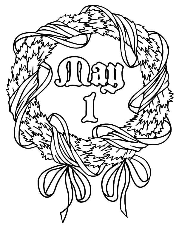 1st May coloring page