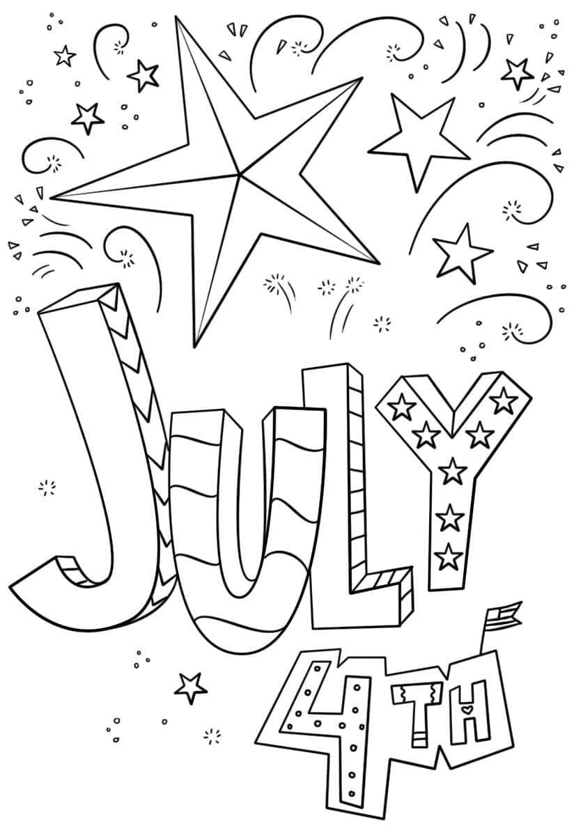 4th of July coloring page