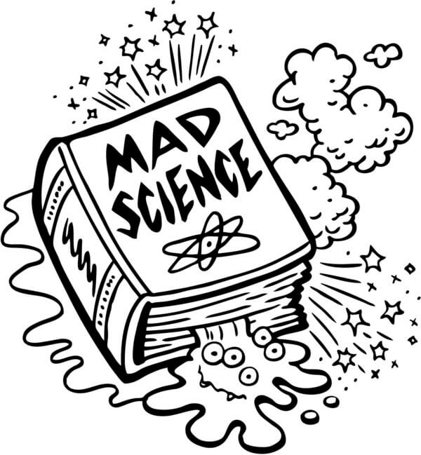 A Fabulous Book About Mad Science coloring page