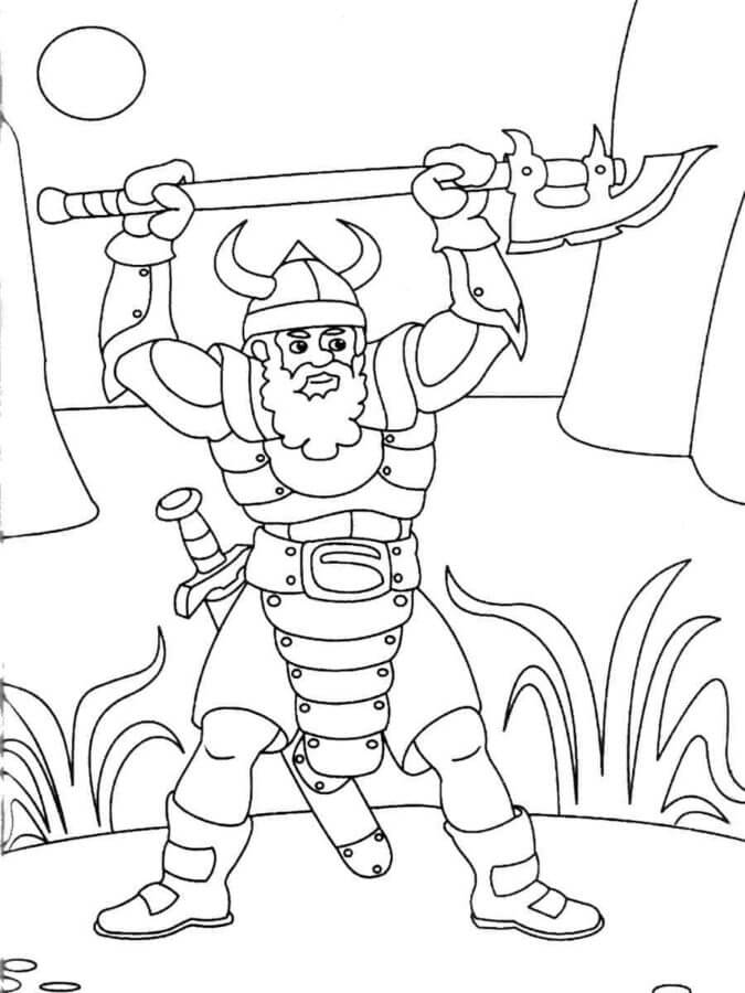 Ax Stand coloring page