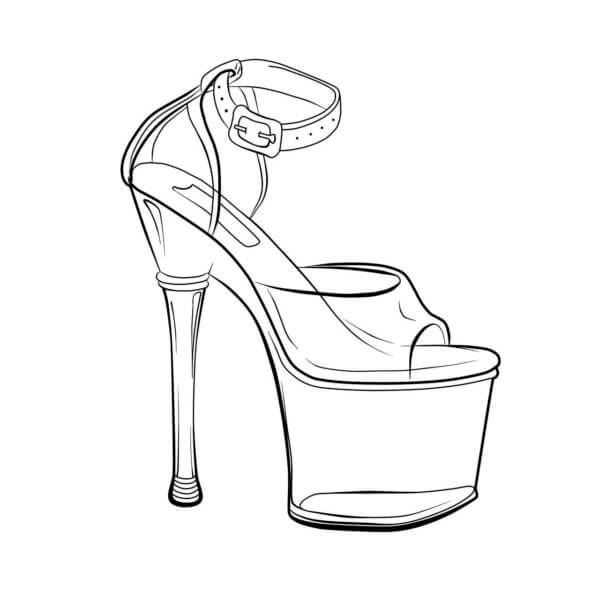 Beautiful Shoes For Dancers coloring page