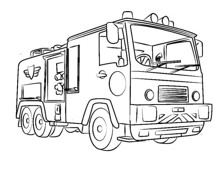 Big Fire Truck coloring page