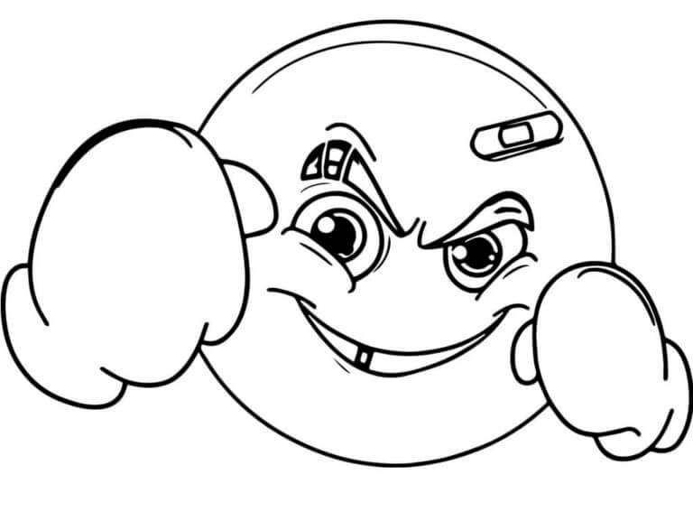 Boxer Smiley coloring page