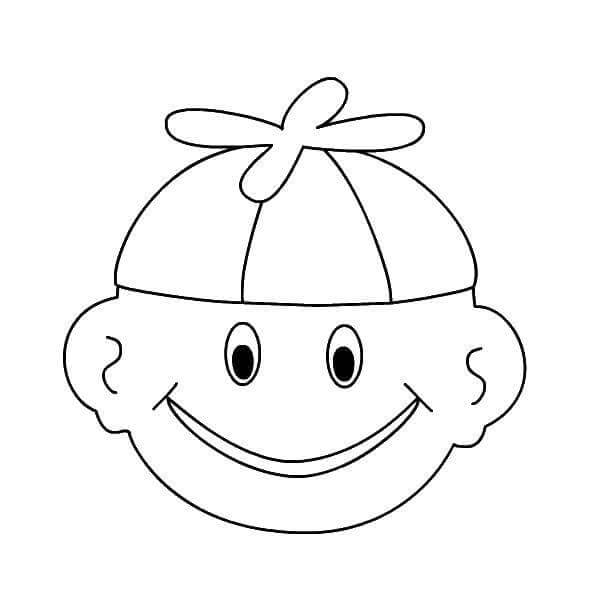 Cap With Propeller coloring page