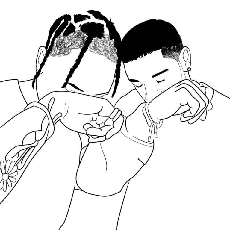 Covering Their Faces With Their Hands coloring page