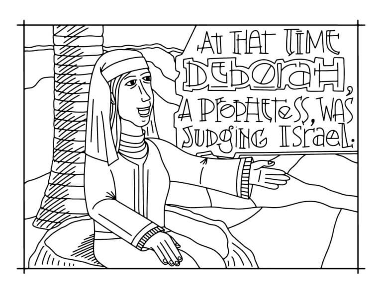 Deborah Judges The Israelites coloring page