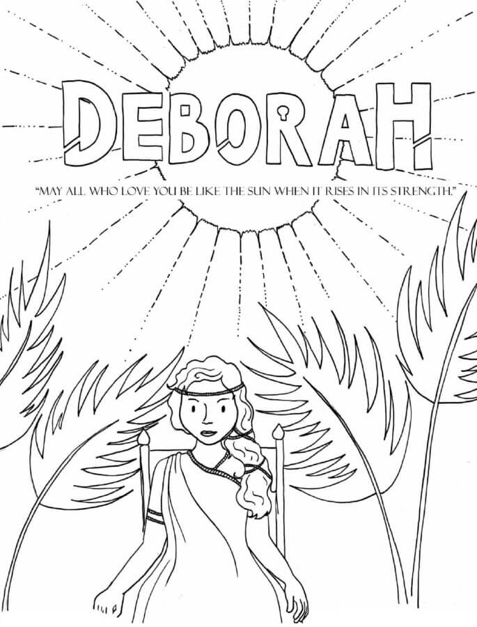 Deborah Under The Rays Of The Sun coloring page