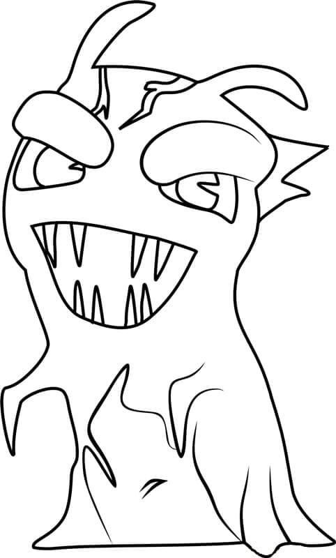 Evil Creature With Paws coloring page