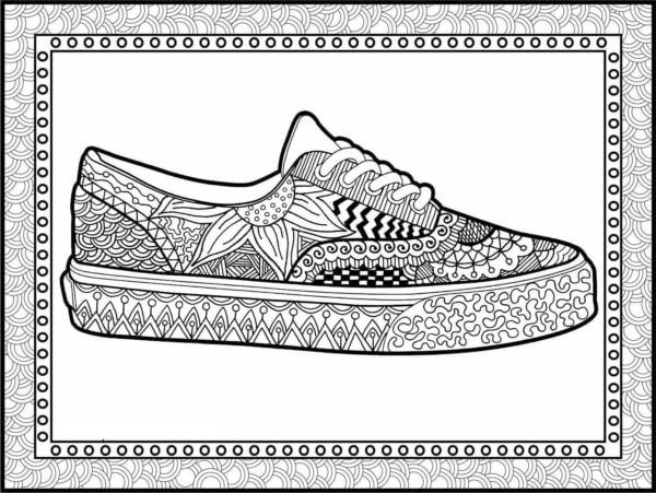 Vans shoes shop coloring pages