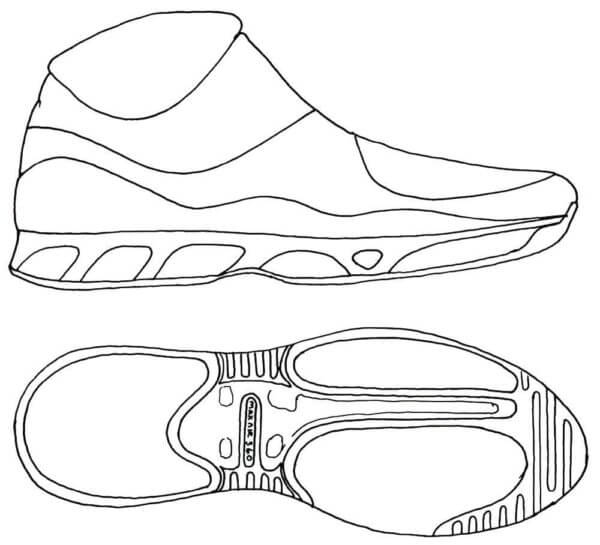 Fabric Sneakers For Warm And Dry Weather coloring page