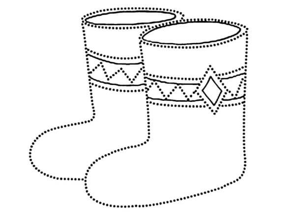 Famous Russian Felt Boots coloring page