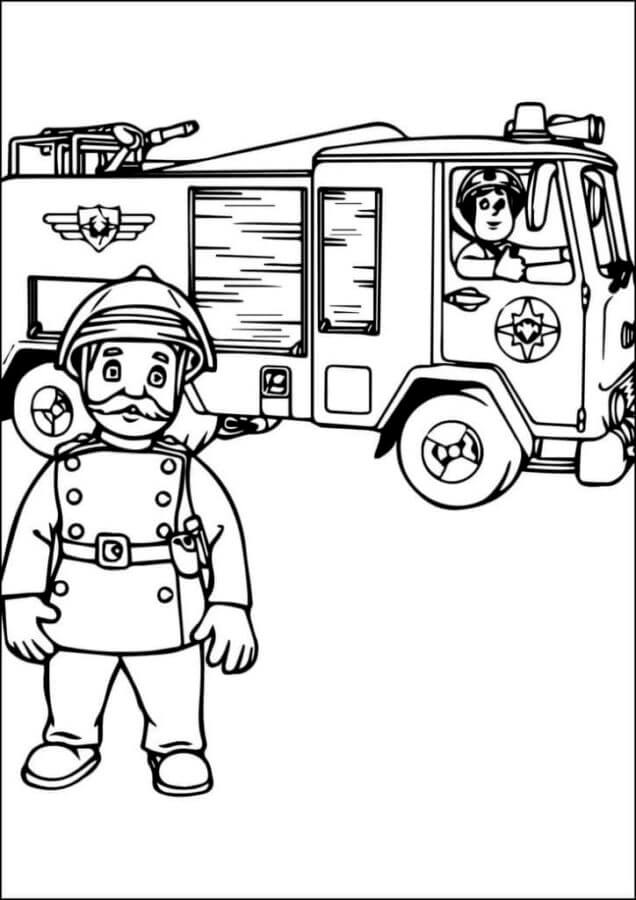 Fire Chief coloring page