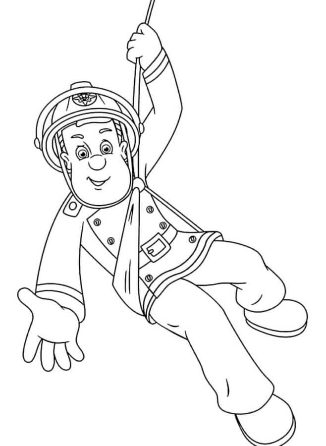 Firefighter in Insurance coloring page