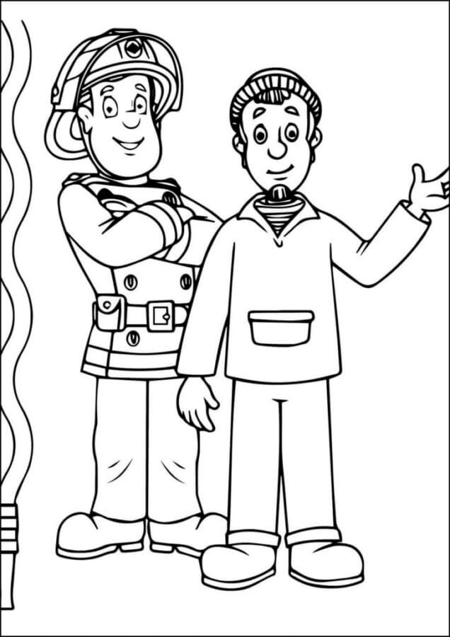 Fireman And His Friend coloring page - Download, Print or Color Online ...