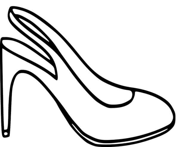 Graceful Open Heel Shoes coloring page