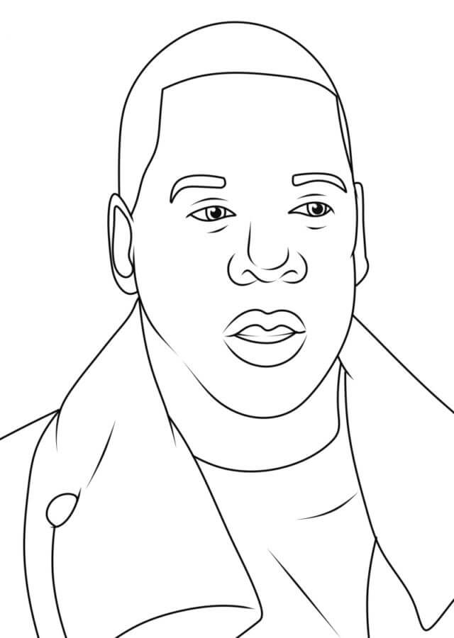 Jay Z coloring page - Download, Print or Color Online for Free