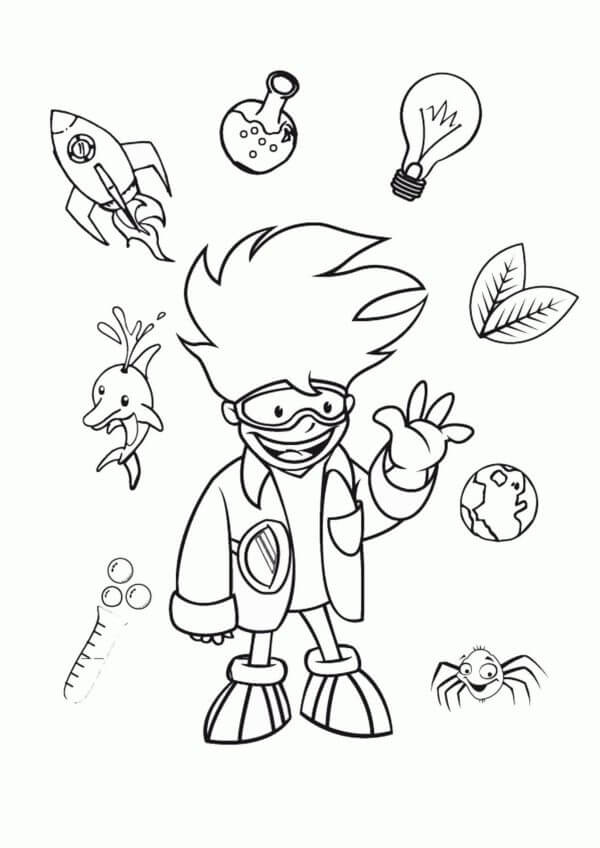 Johnny Young Explorer coloring page