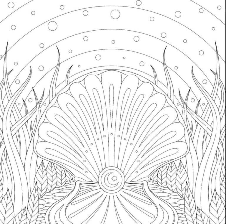 Muslim Seashell coloring page