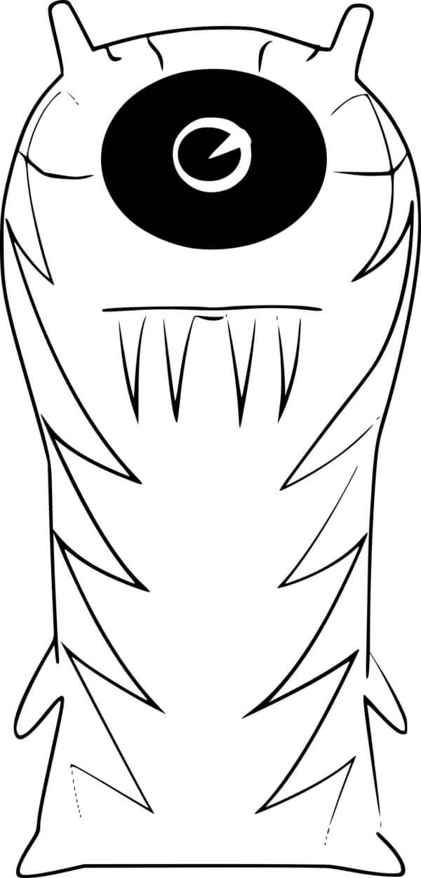 One-Eyed Primitive Creature coloring page