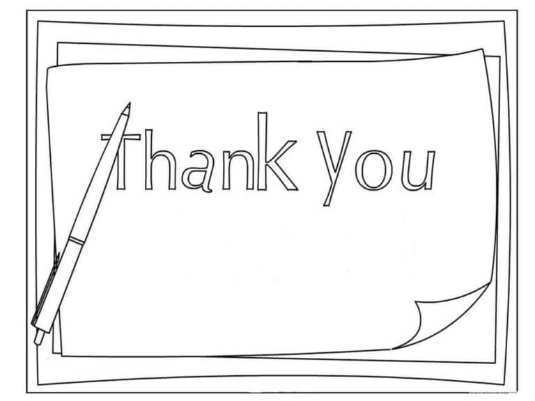 Pencil And Thank You Card