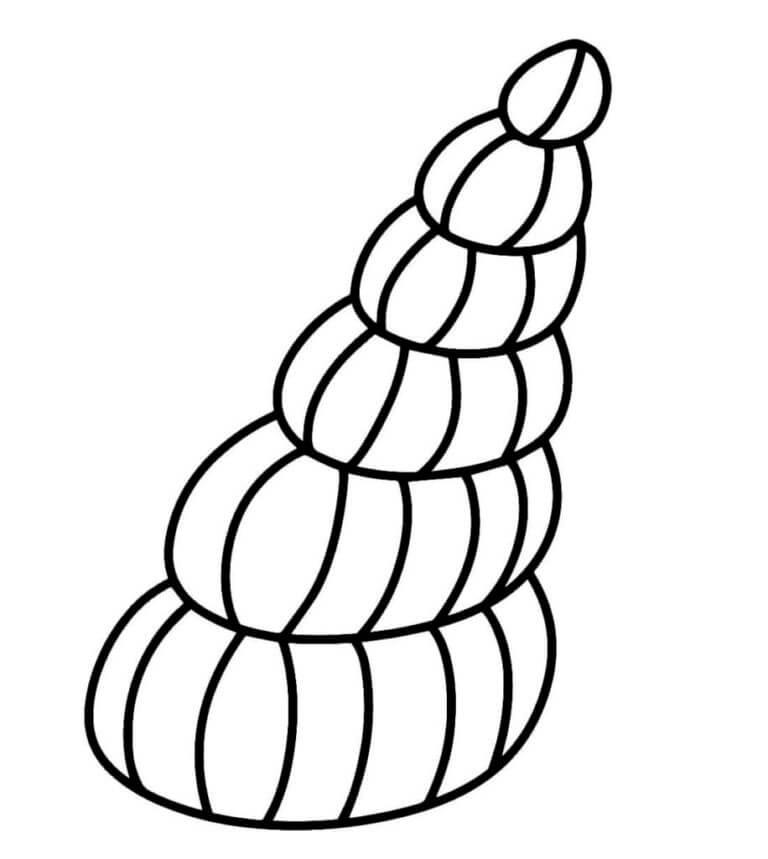 Perfect Seashell coloring page